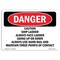 Signmission OSHA Danger, Ship Ladder Always Face Ladder Going, 24in X 18in Decal, 18" W, 24" L, Landscape OS-DS-D-1824-L-2428 - alternate 1